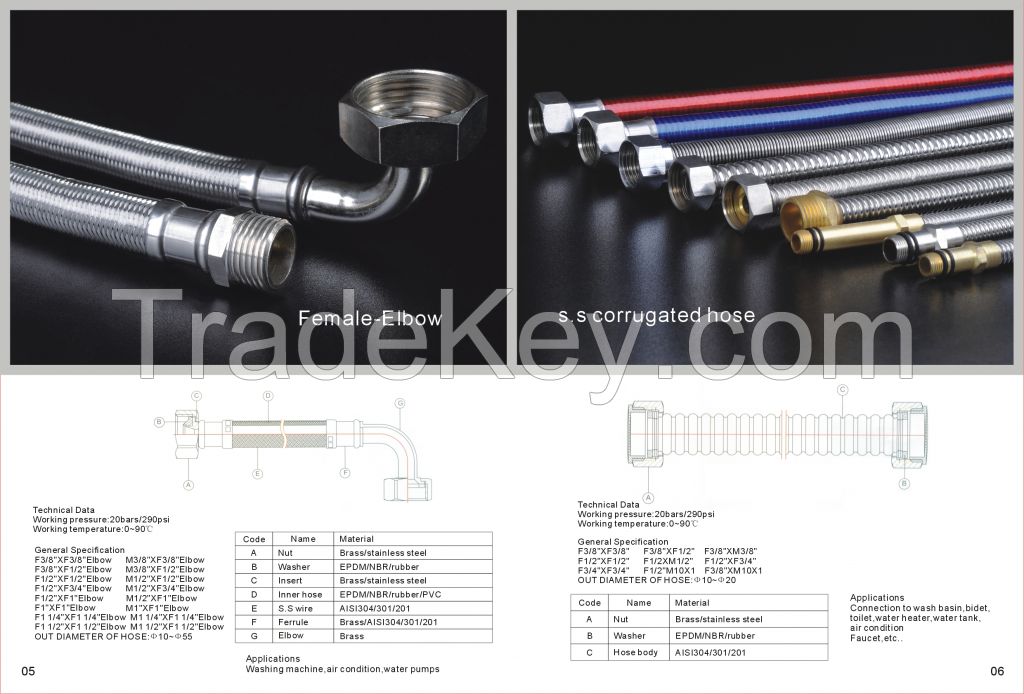 stainless steel ripple hose