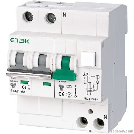 RCCB With Overcurrent Protection (Electronic Type) RCBO (EKL5-63)