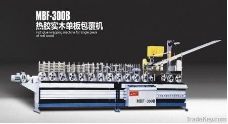 Hot glue soild veneer wrapping machine