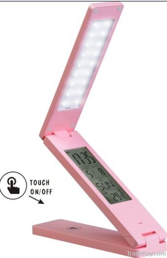 Rechargeable foldable LED table reading Lamp with Calendar