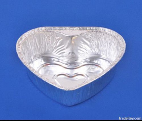 heart aluminum foil container