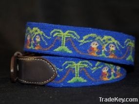 Mans Needlepoint belt