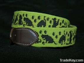 Mans Needlepoint belt