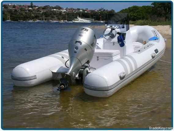 CE rigid inlfatable fiberglass RIB boat