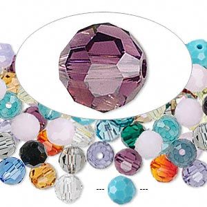 Round faceted Crystal Beads