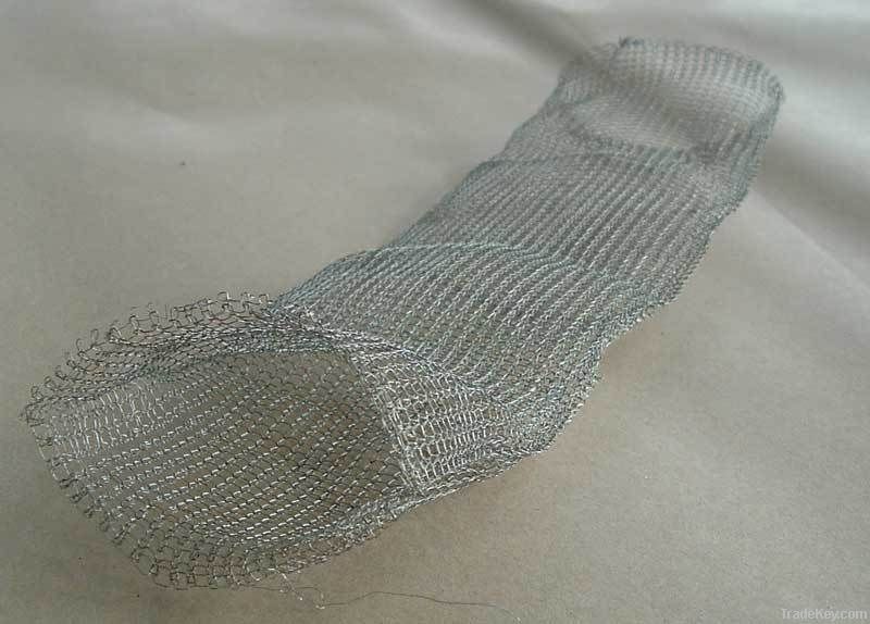 Gas-liquid knitted filter mesh, knitted filter mesh