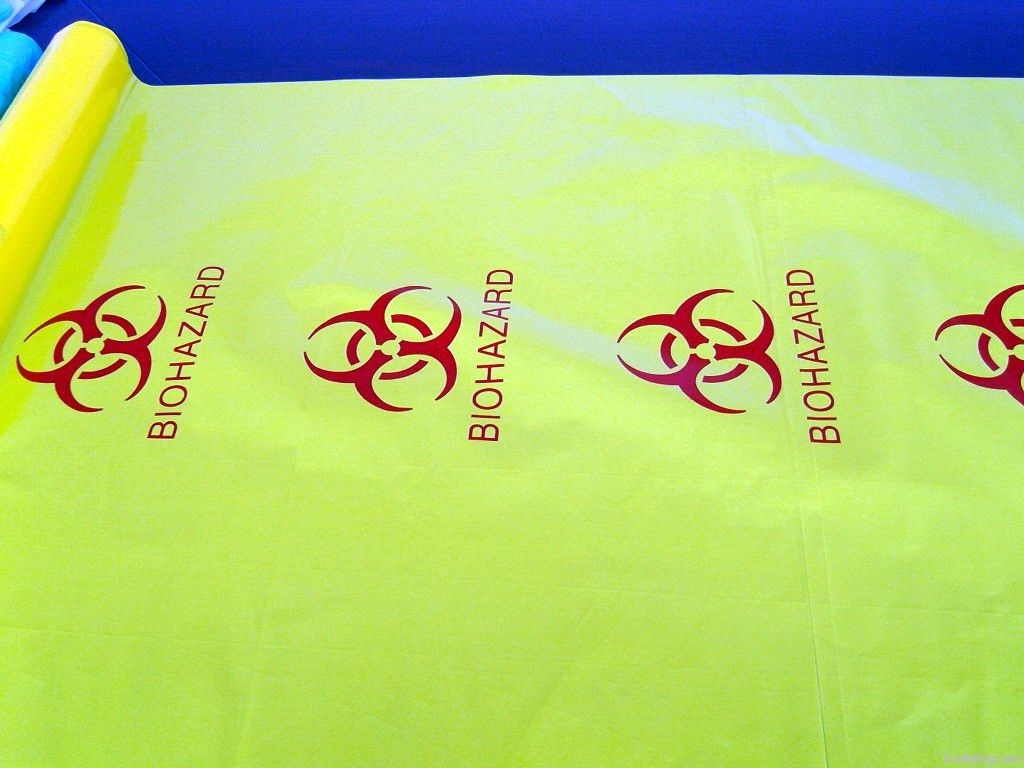 Biohazard medical waste bag