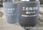 Industry ceramic zinc pot