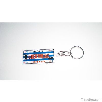 Mini car license platre key chain