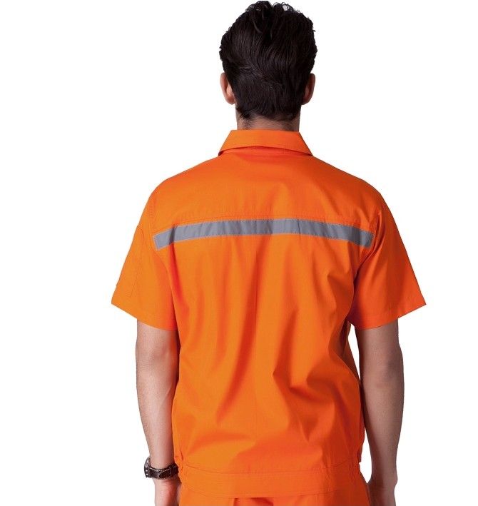 New 2014 100 cotton  men short sleeve reflective workwear coverall uniform