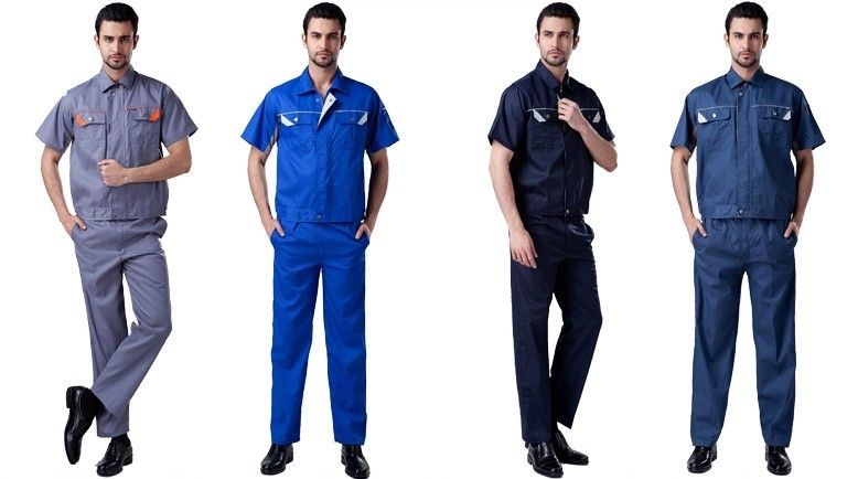 New 2014 high quality 100 cotton two piece workwear uniform set