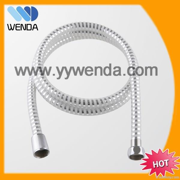 White and Silver Biflex Shower Hose of PVC