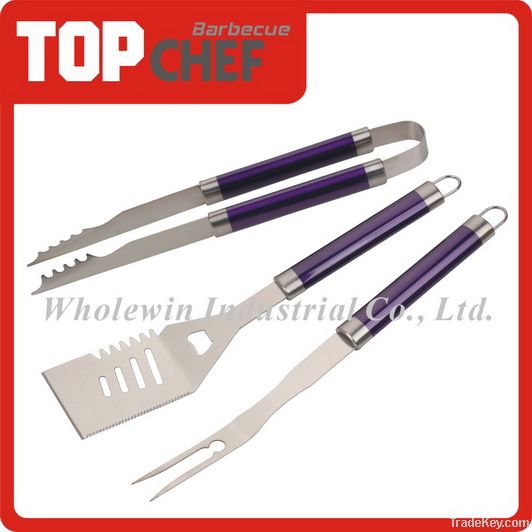 Stainless steel BBQ utensils 3pc set