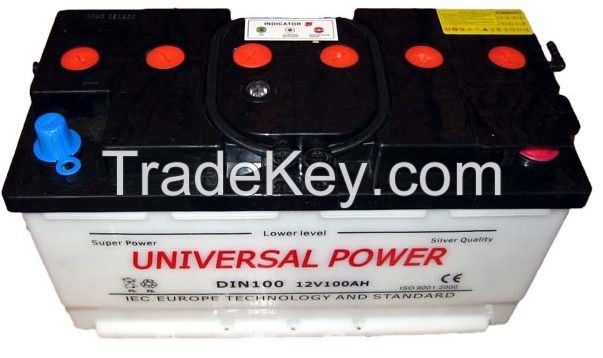 N100 Dry Charged car Battery 12V100AH