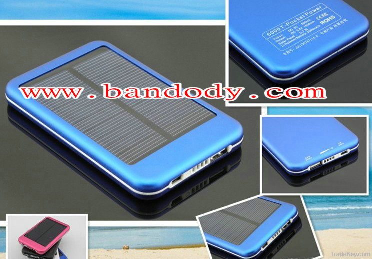 5000mAh solar charger / power bank  for cellphone