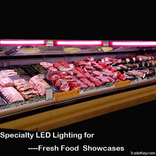 60cm 120cm 150cm 180cm pink color led cooler light led freezer tube light for supermarket and meat counter shop