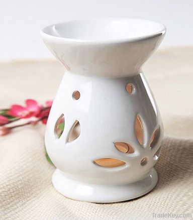 Elegant White Ceramic Essential Oil Burner