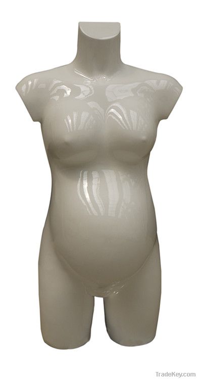 Display pregnant half body form mannequin