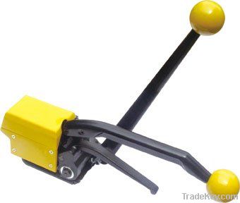 Manual buckle-free steel strapping tool