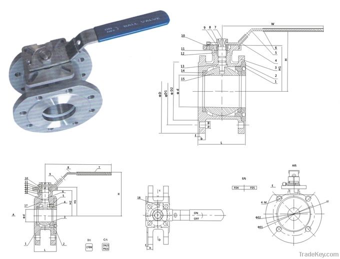 1PC flanged valve