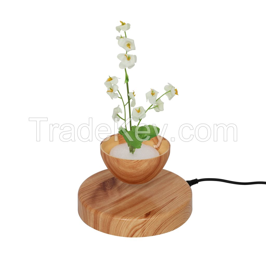 PA-0736 round base magnetic levitation floating air bonsai tree flowerpot plant gift promotion