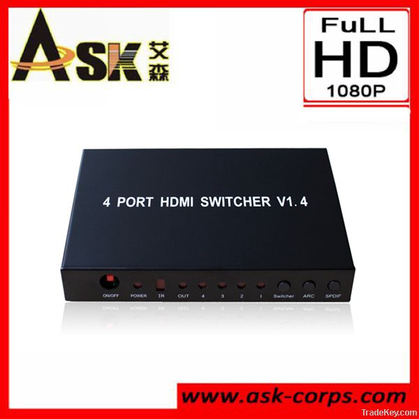 2012 new hot sale High quality HDMI Switcher HIFI 4X1