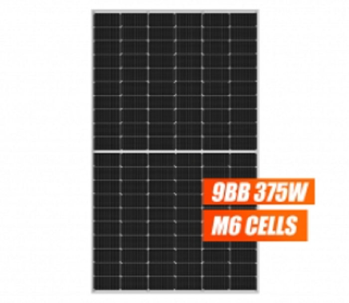 High Efficient 166*166mm Cell Half Cell Monocrystalline 375 W 375watt 380w Perc Solar Panel