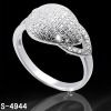 925 silver china cz rings, Micro Pave Setting CZ Rhodium Plated Ring