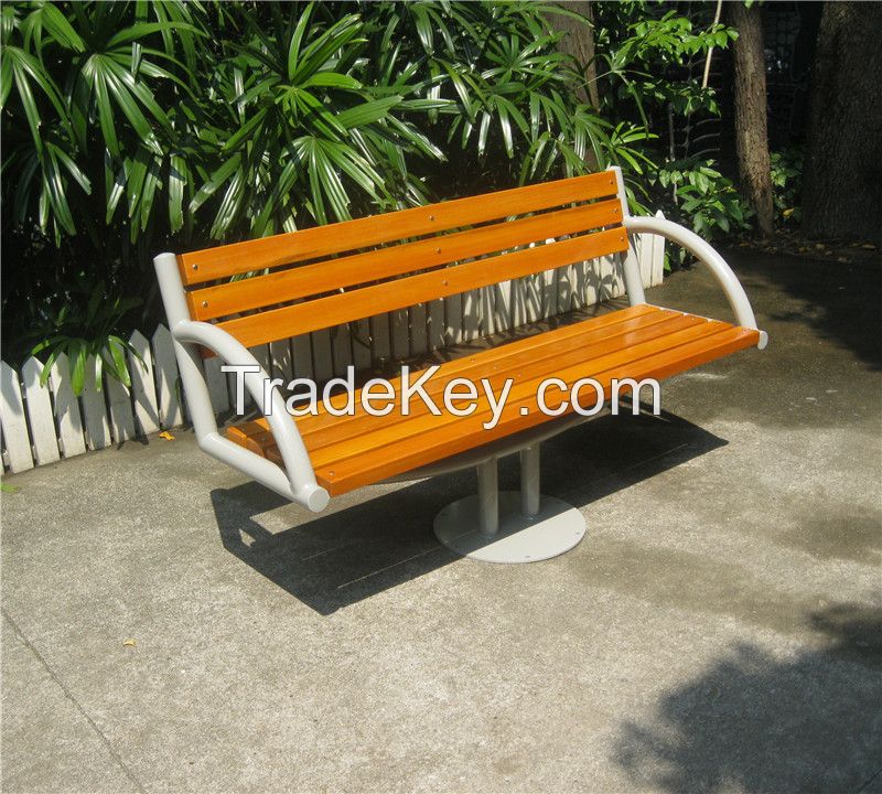 Hot sale outdoor wooden bench solid wood bench seating street furniture