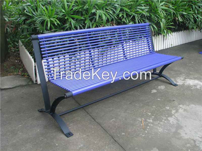 Powder coated outdoor bench metal park bench steel garden bench
