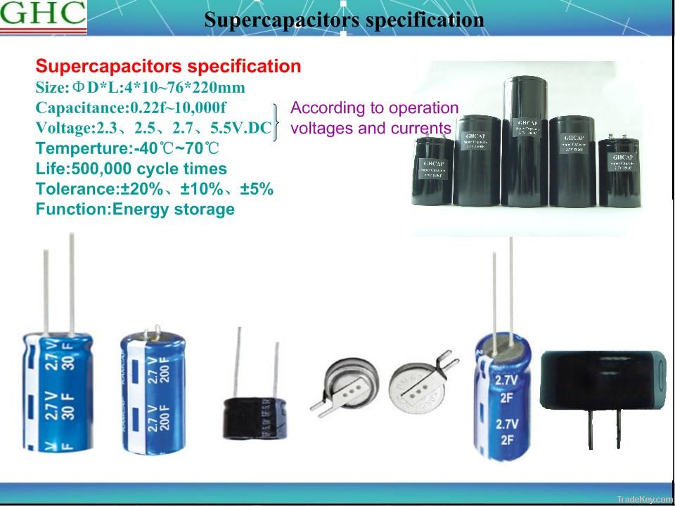 supercapacitors 2.7v 2f ultracapacitor