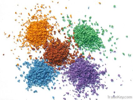 Color rubber granule