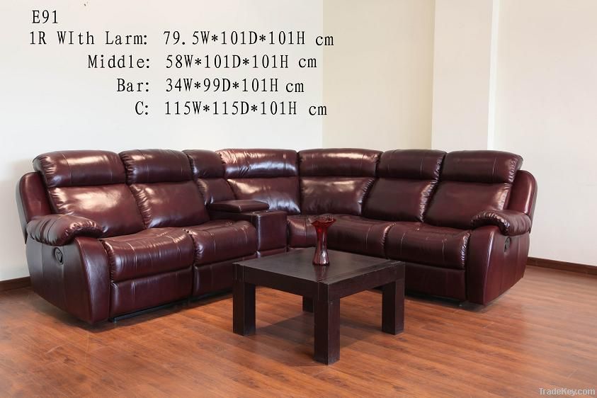 Recliner and corner sofa