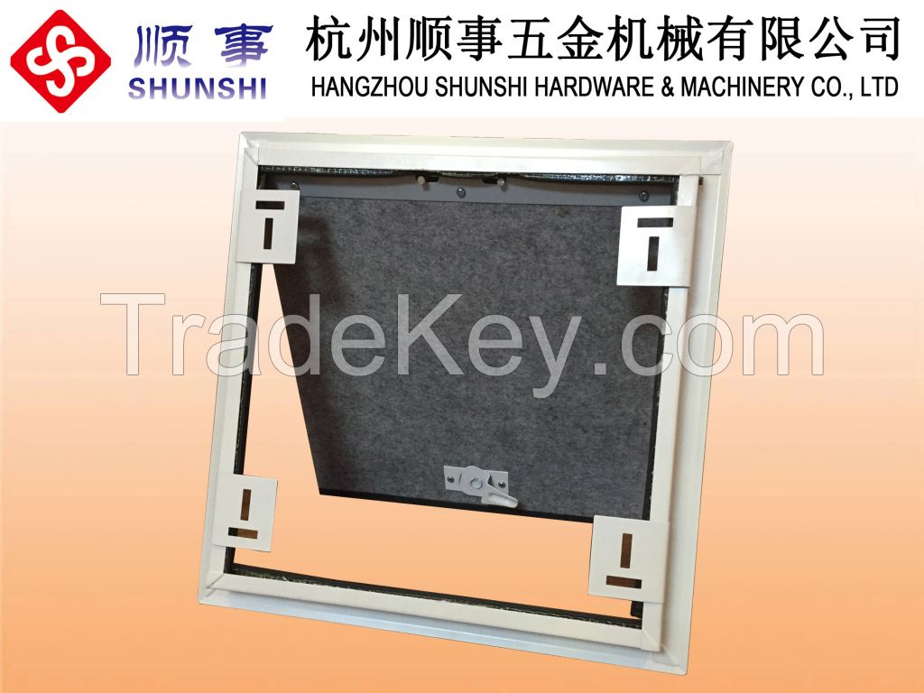 steel access panel with key lock white powder coating