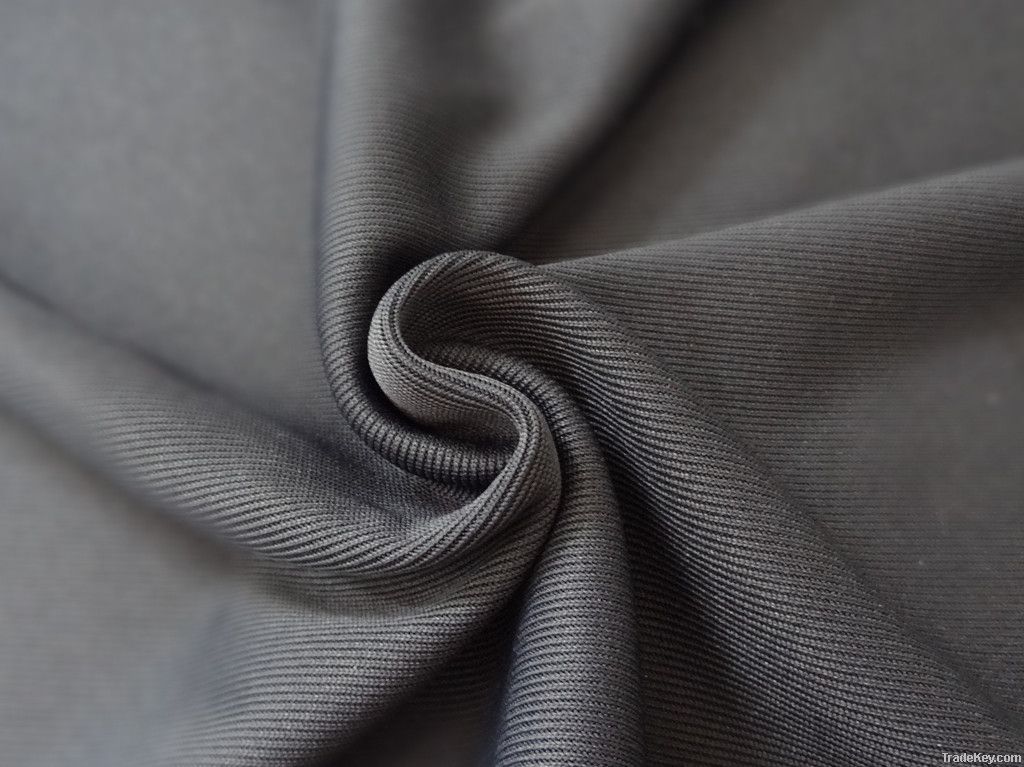 stretch polyester spandex knit rib fabric