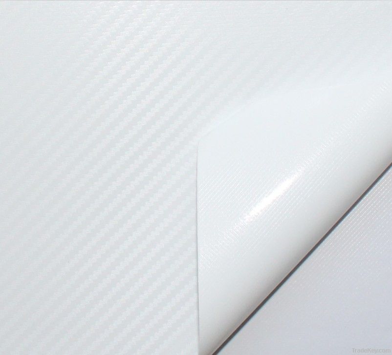 auto body part 3D car sticker-White, 1.52*30m, with air free bublles