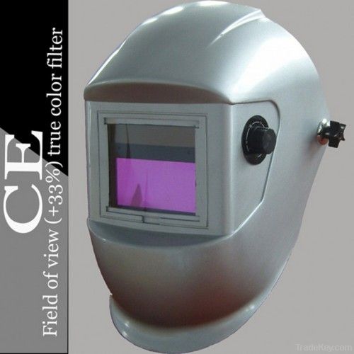 Solar powered auto darkening welding helmet with CE