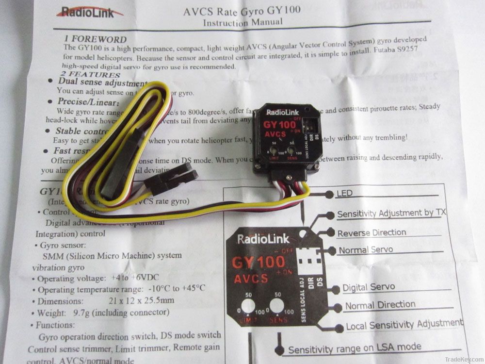 Radiolink AVCS Rate Gyro GY100