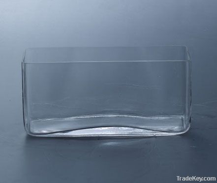 square glass vase