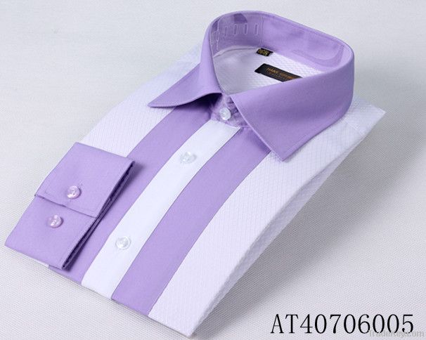Purple and White Fashion Man Shirt