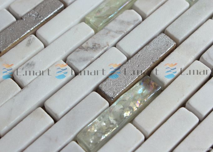 Stone mixed glass mosaic, wall tile backsplash, kitchen tiles