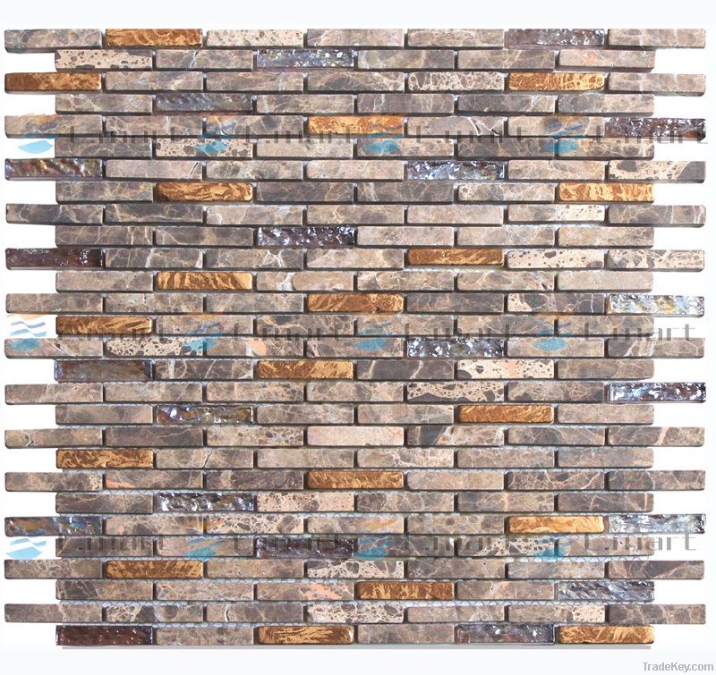 Stone mixed glass mosaic, wall tile backsplash, kitchen tiles