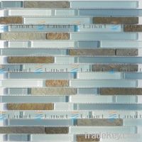 Stone mixed glass mosaic, wall tile backsplash, kitchen tiles