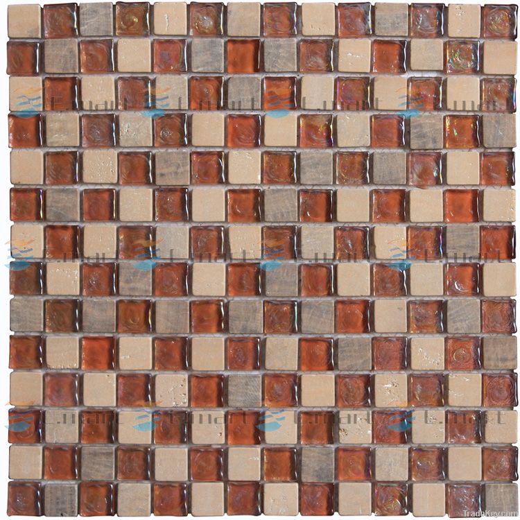 Stone mixed glass mosaic, wall tile backsplash, kitchen tiles