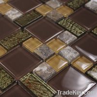Stone mixed glass mosaic, wall tile backsplash, kitchen tiles EM48CS02