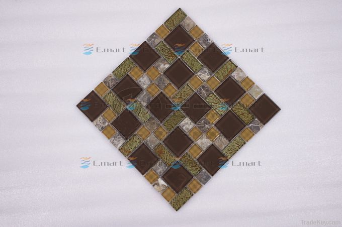 Stone mixed glass mosaic, wall tile backsplash, kitchen tiles EM48CS02