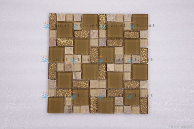 Stone mixed glass mosaic, wall tile backsplash, kitchen tiles EM48CS04