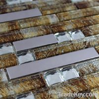 Stainless steel mosaic tile wall tile backsplashes .bathroom tile