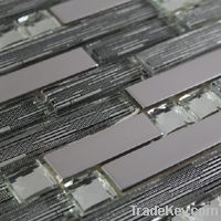 Stainless steel mosaic tile wall tile backsplashes .bathroom tile