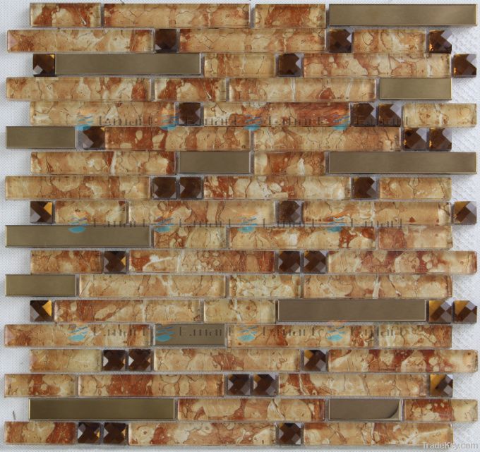 Stainless steel mosaic tile wall tile backsplashes .bathroom tile